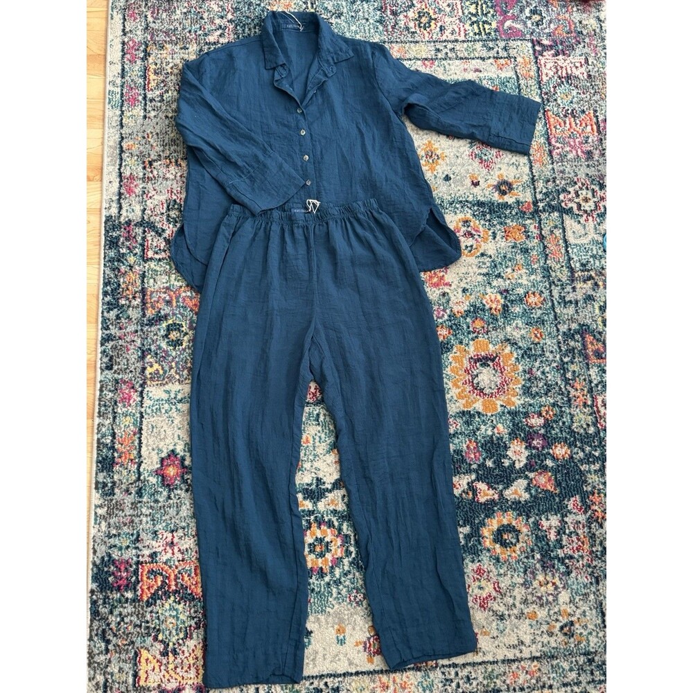 Cut Loose Fall Parachute Crop Easy Shirt Sz S & Tapered Crop Pant Sz M Set